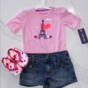 NWT Cherokee Pink Snap Onesie